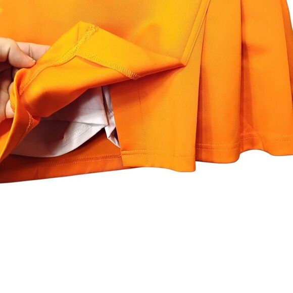 PGM (Pro Golf Masters) Orange Asymmetrical Pleated Golf/Tennis Skort - Size 30 - Picture 7 of 14